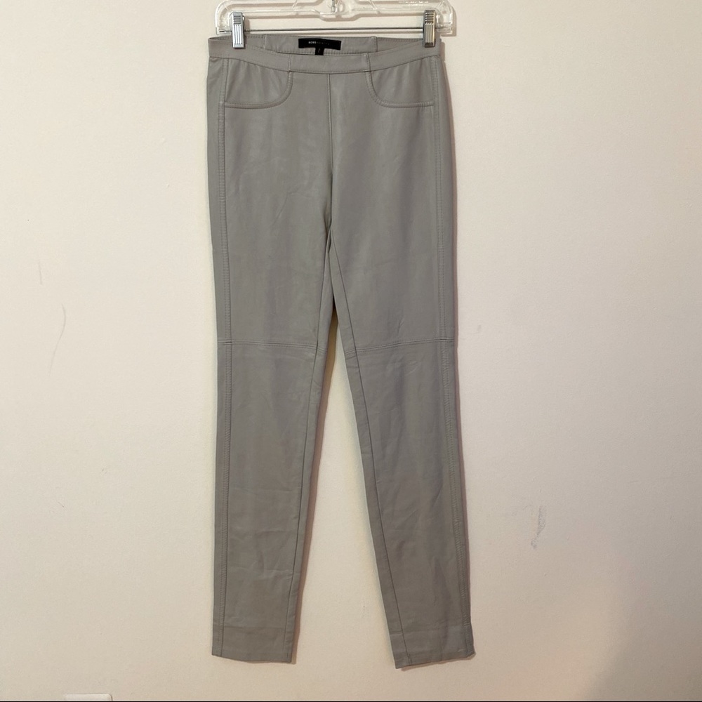 BCBGMaxAzria Grey Faux Leather Leggings